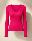 Pink Ribbed Top