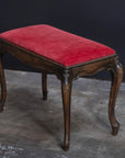 Red Velvet Piano Bench