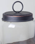 Glass Canister with Metal Lid