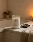 Opening Sutra Candle by the bath
