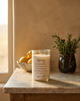 Opening Sutra Candle in kitchen