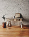 White Distressed Wood Table