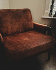 Velvet Chocolate Brown Lounge Chair