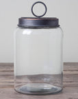 Glass Canister with Metal Lid
