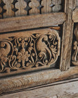 Antique Hand-Carved Wooden Door Panel