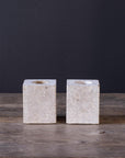 Travertine Tea Light Candle Holders