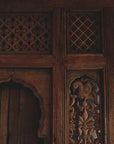 Antique Hand-Carved Wooden Door Panel