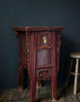 Antique Chinese Flower Side Table