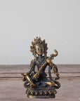 Brass Deity Statuette Saraswati