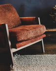 Velvet Chocolate Brown Lounge Chair