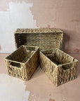 Handwoven Water Hyacinth Bins