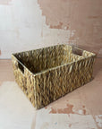 Handwoven Water Hyacinth Bins