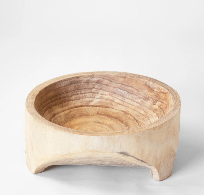 Round Wooden Footed Tray Organic Erotic