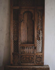 Antique Hand-Carved Wooden Door Panel