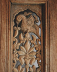 Antique Hand-Carved Wooden Door Panel