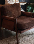 Velvet Chocolate Brown Lounge Chair