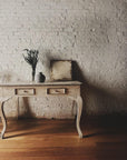 White Distressed Wood Table