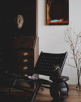 Andrianna Shamaris Woven Leather Chair
