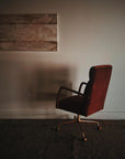 Velvety Burnt Auburn Office Chair