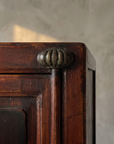 Macro detail of the fluted brass door pull, alternate light