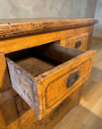 Antique Chinese hand-painted sideboard, top drawer open