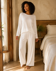Line Pointelle Soleil Pants on model