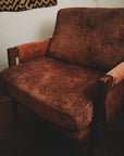 Velvet Chocolate Brown Lounge Chair