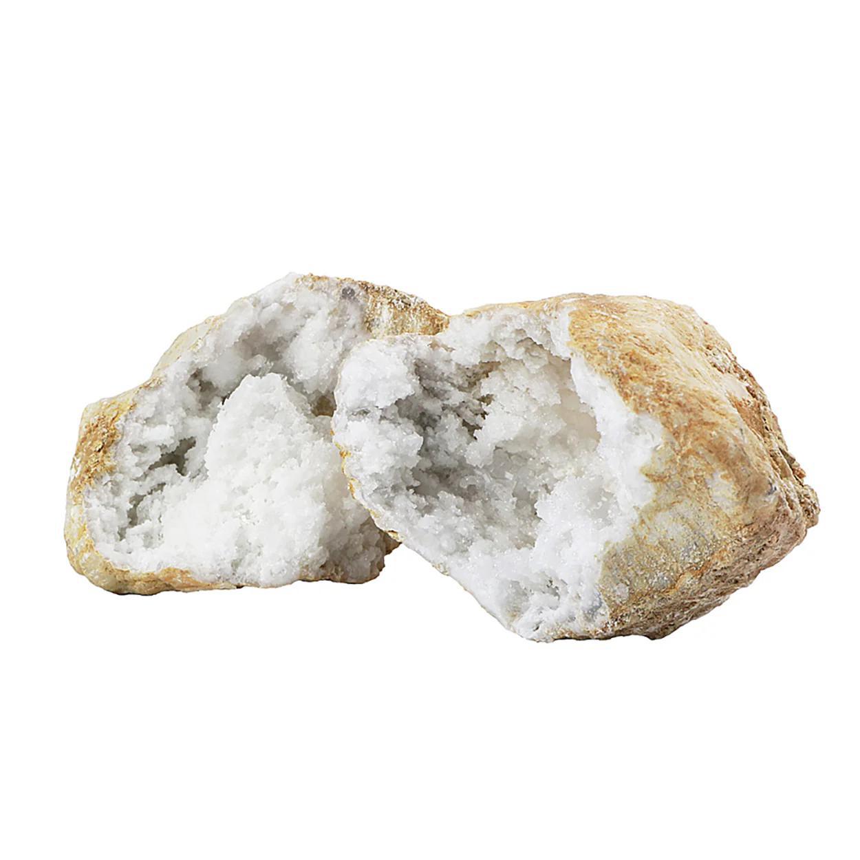 Quartz Split Geode Half Medium