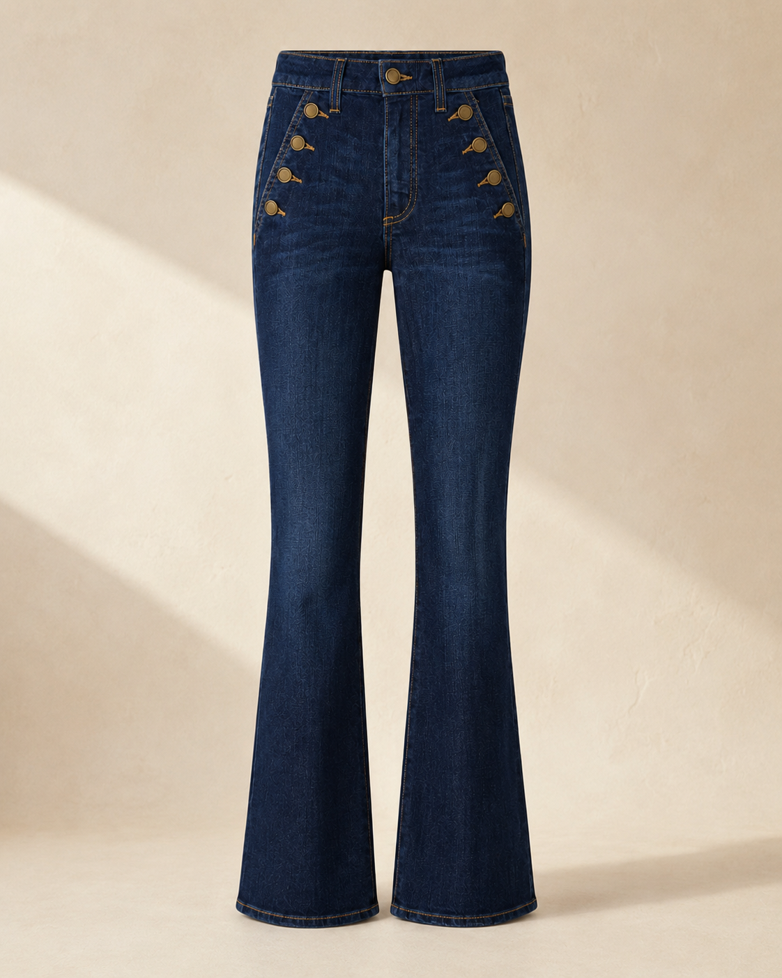 Dark Indigo Button Jeans