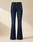 Dark Indigo Button Jeans