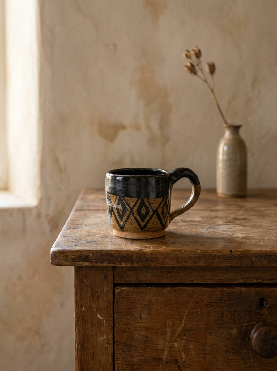 Patterned Mug, Diamonds