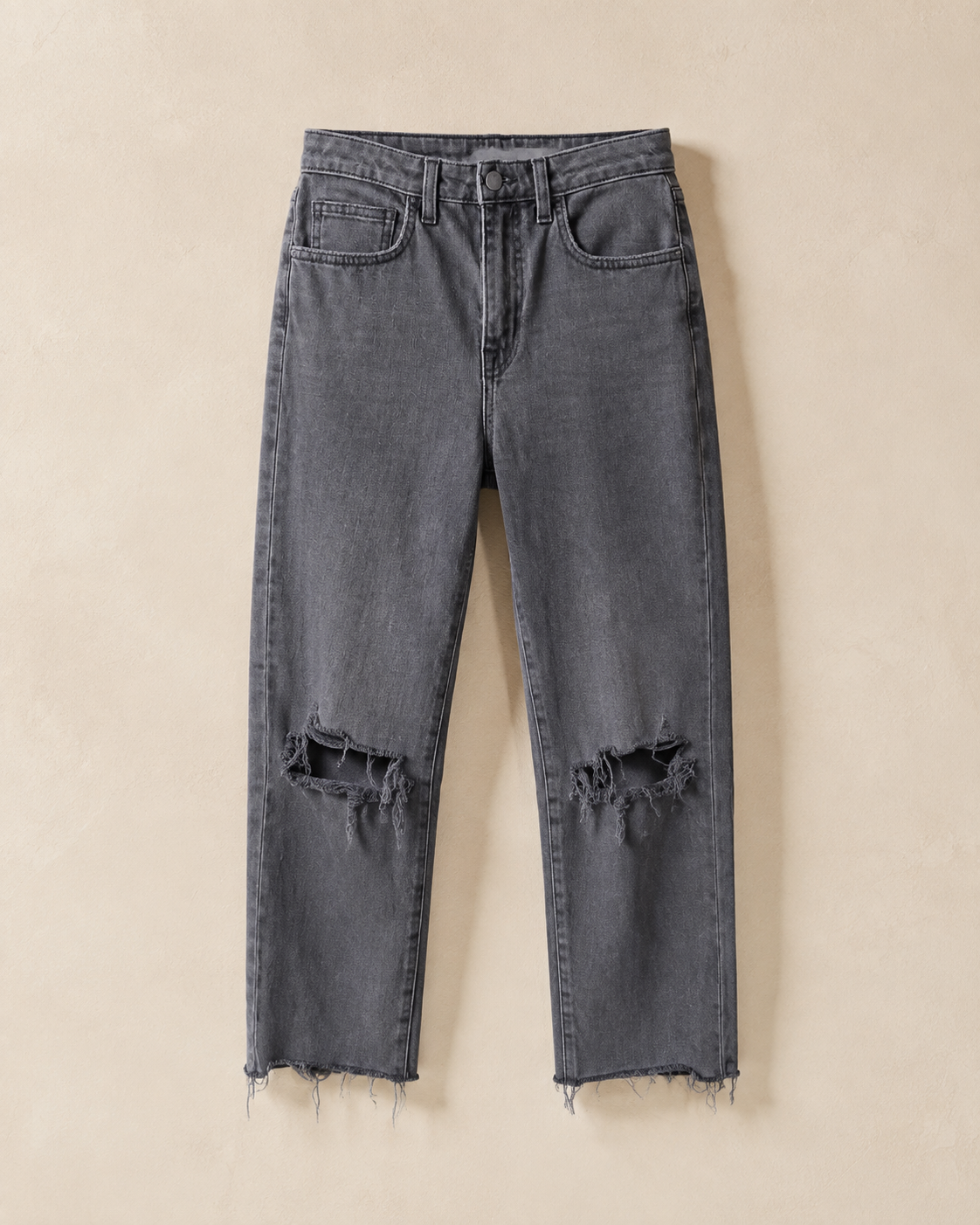 Gray Distressed Jeans