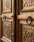 ABC Haveli Armoire matched iron ring pull detail