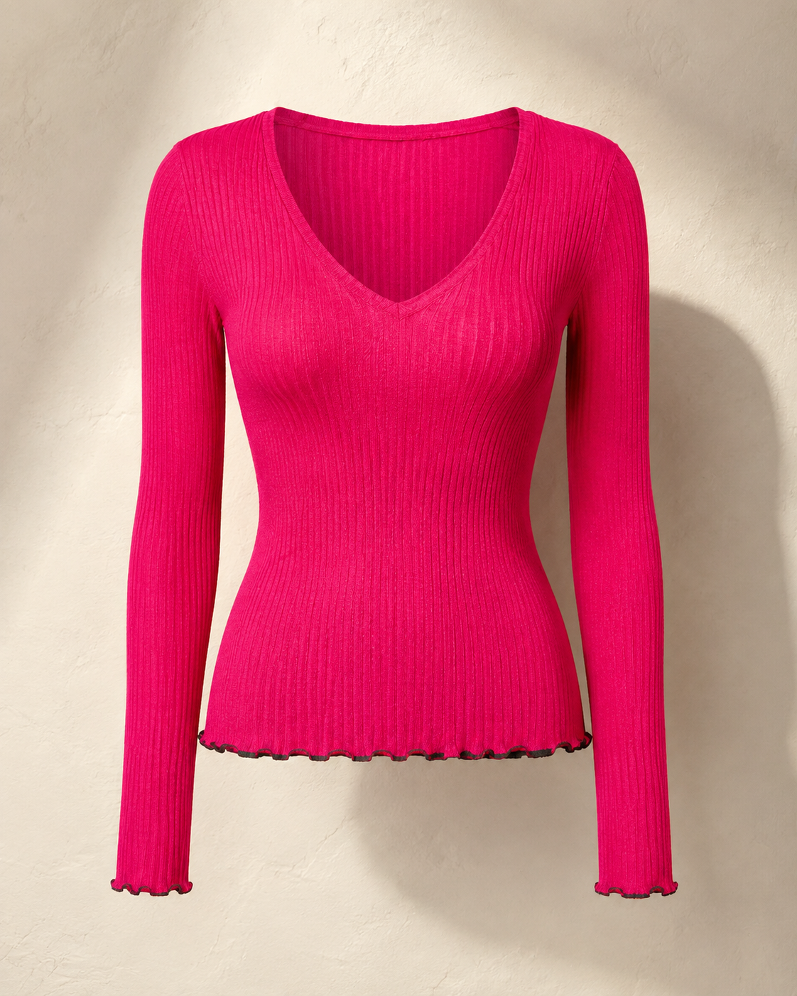Pink Ribbed Top