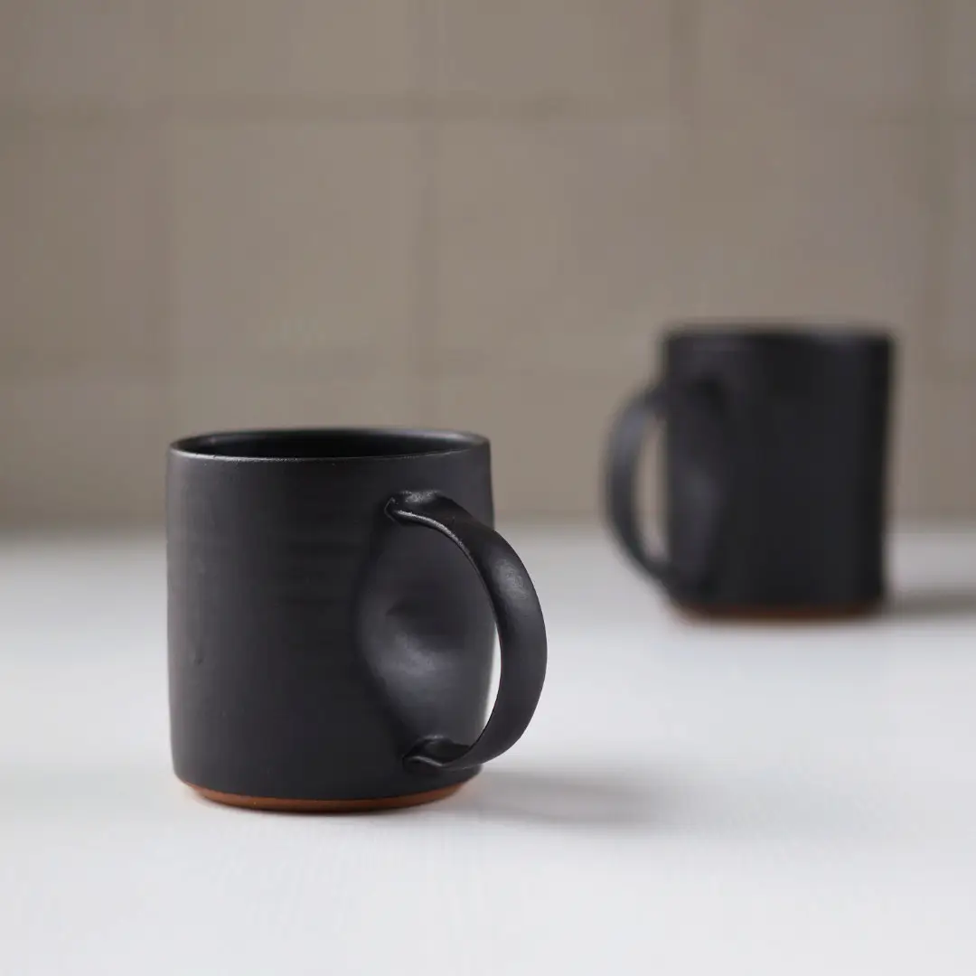 Smooth Handmade Pottery Mug Minimalist Coffee Cup