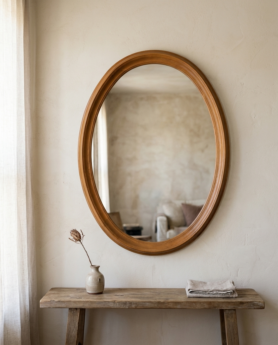 The Amber Oval Mirror