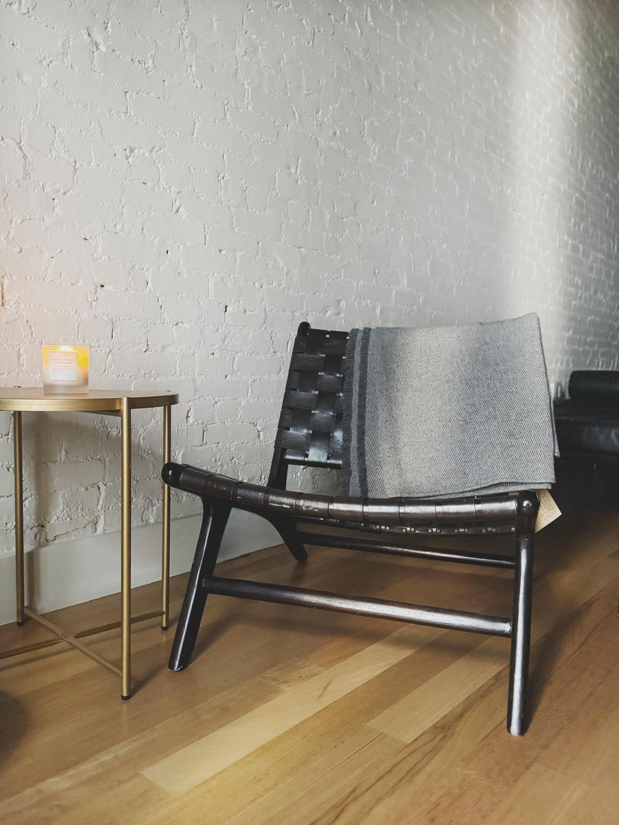 Andrianna Shamaris Woven Leather Chair