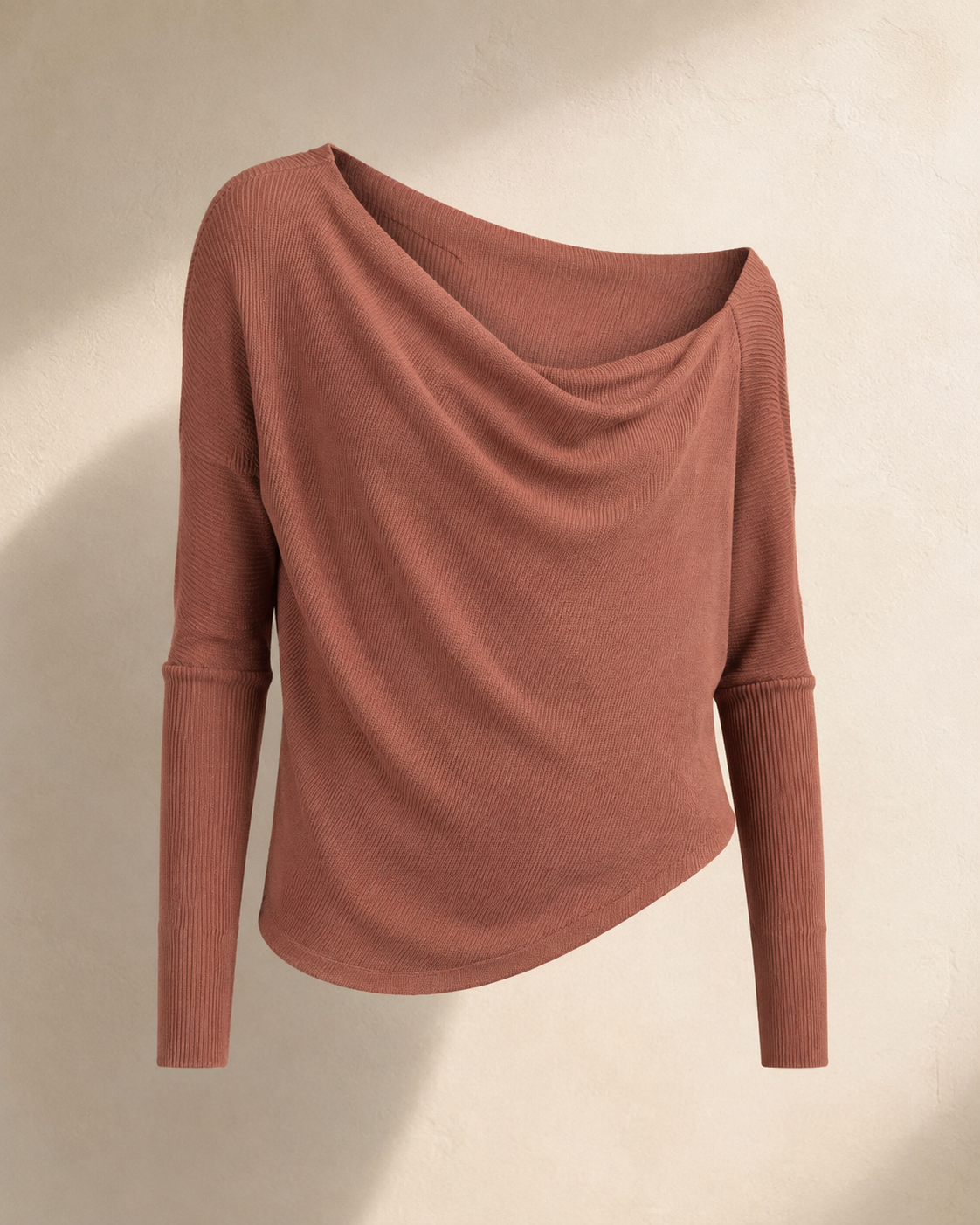 Draped Brown Sweater
