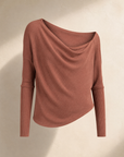 Draped Brown Sweater
