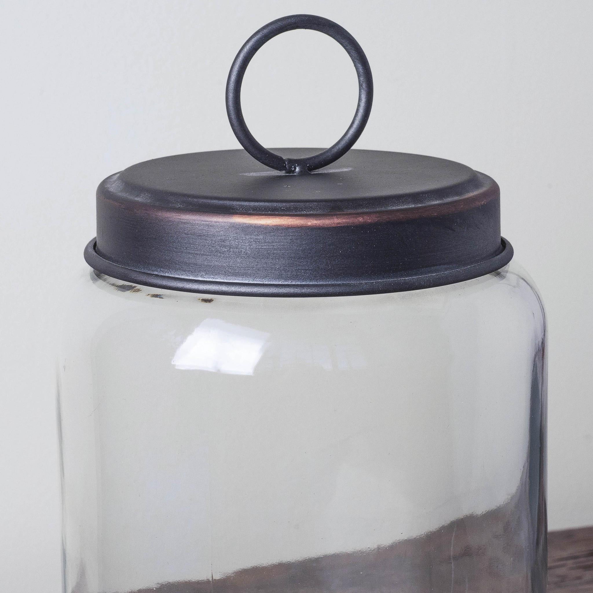Glass Canister with Metal Lid