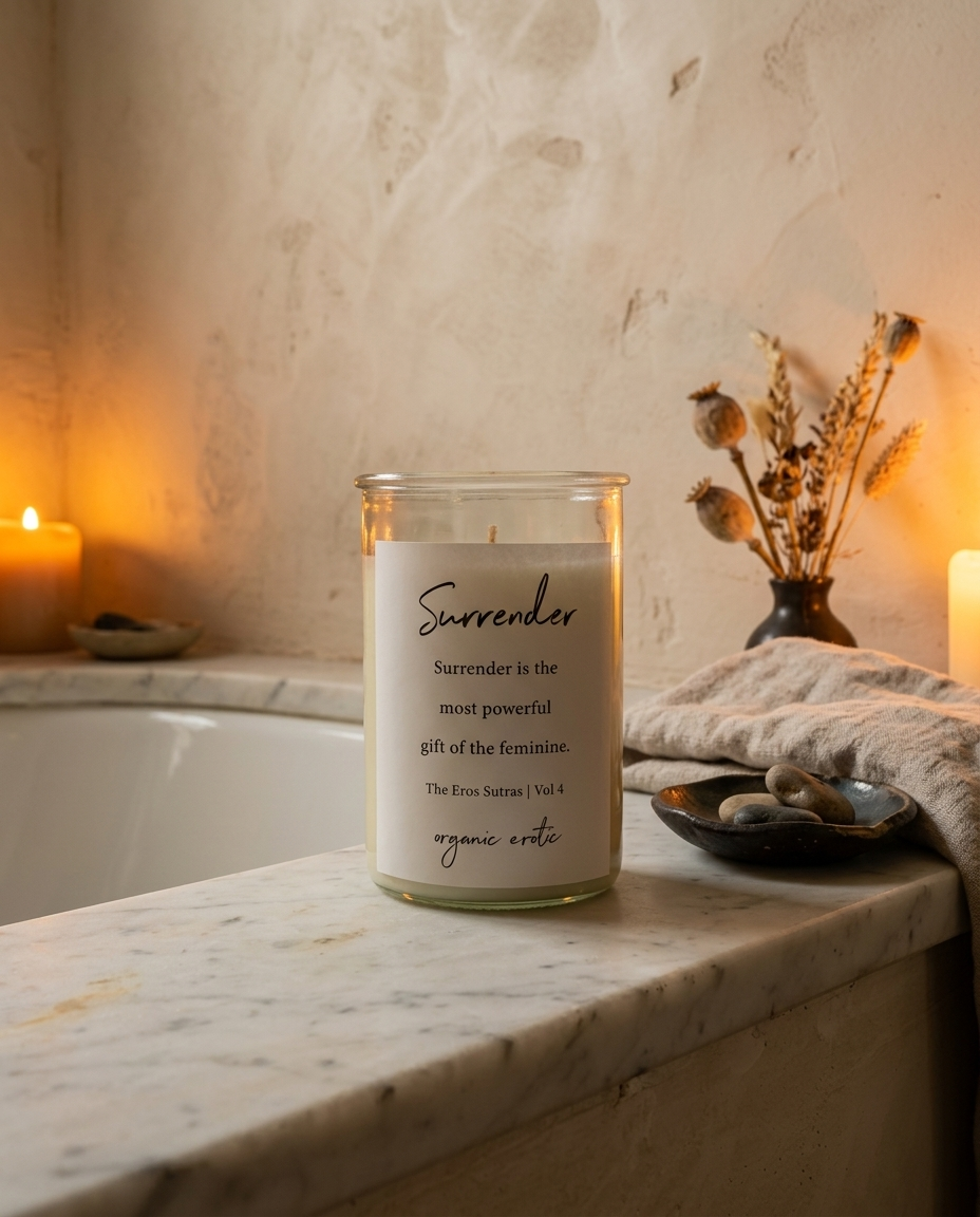 Surrender Sutra Candle by the bath
