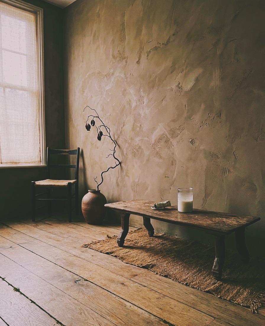 The Carved Teak Floor Table by Andrianna Shamaris
