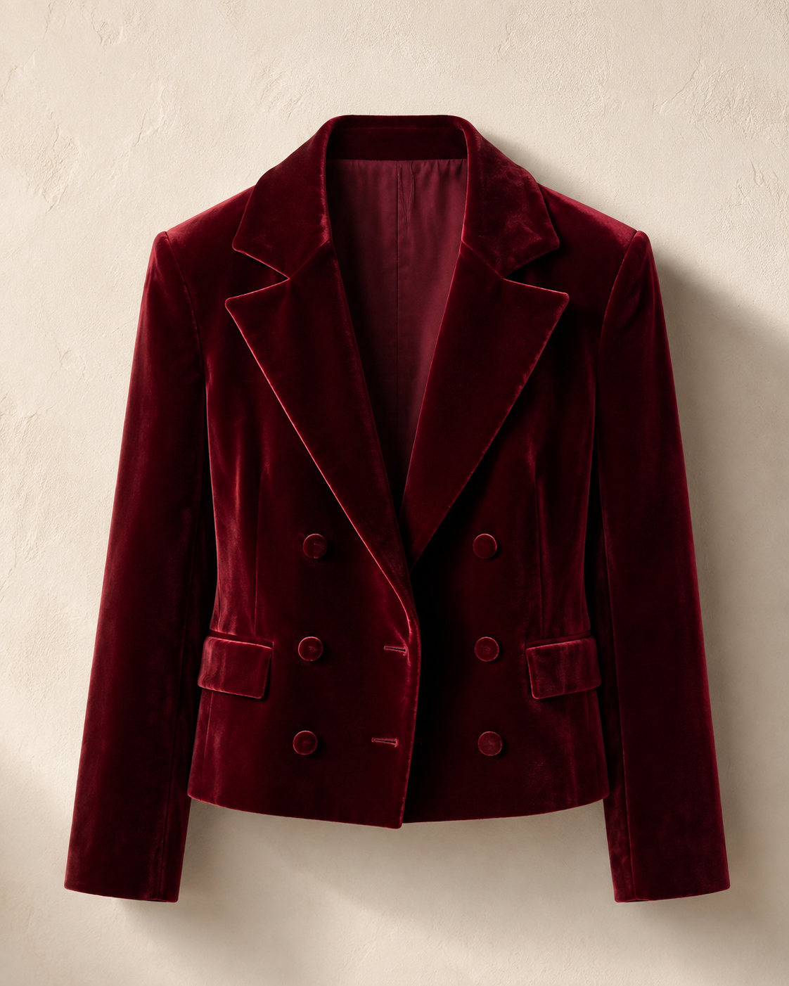 Wine Velvet Blazer