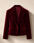 Wine Velvet Blazer