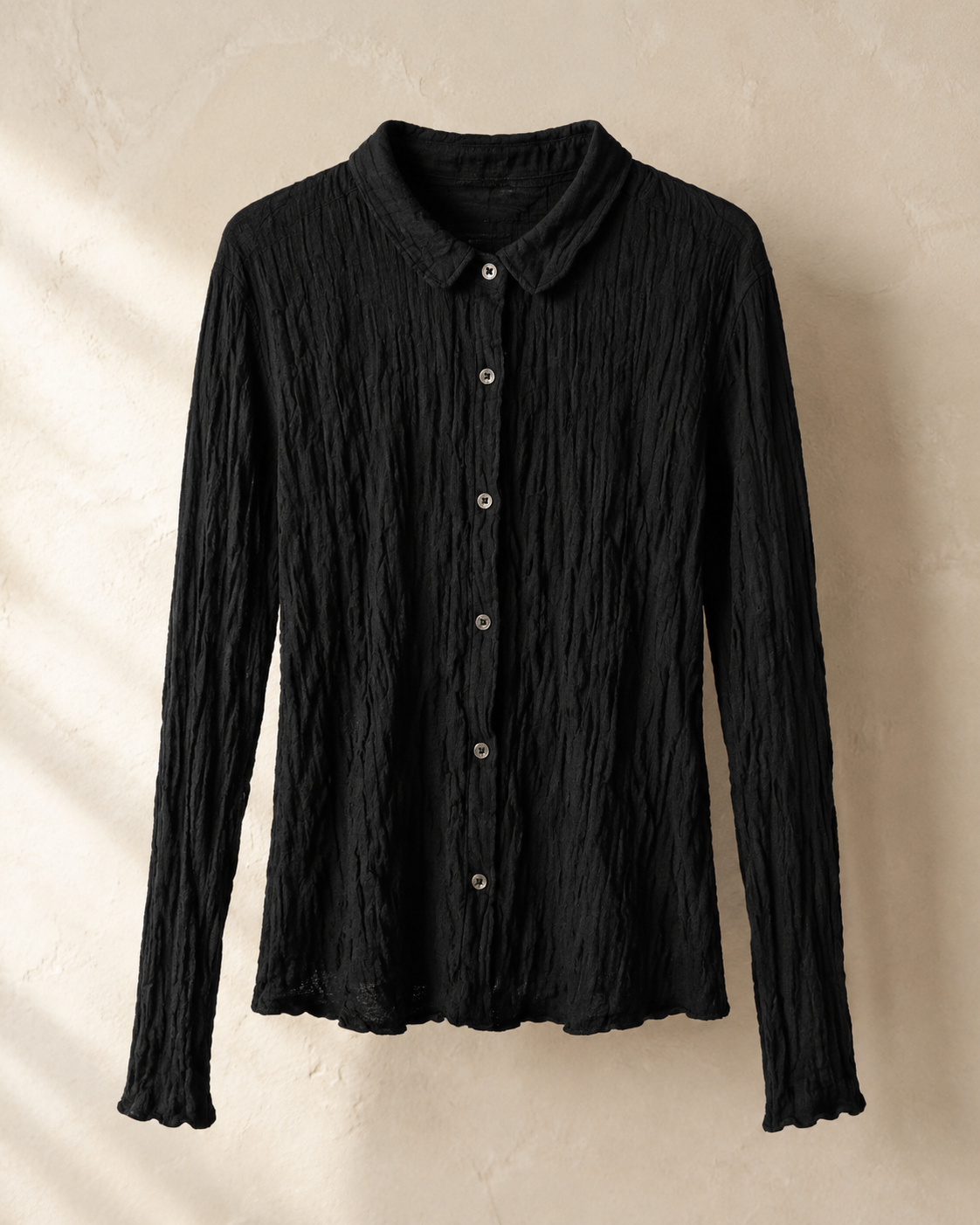 Black Crinkle Shirt