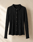 Black Crinkle Shirt
