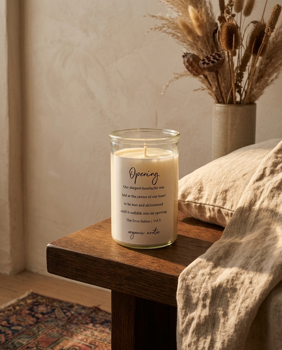 Opening Sutra Candle in living room