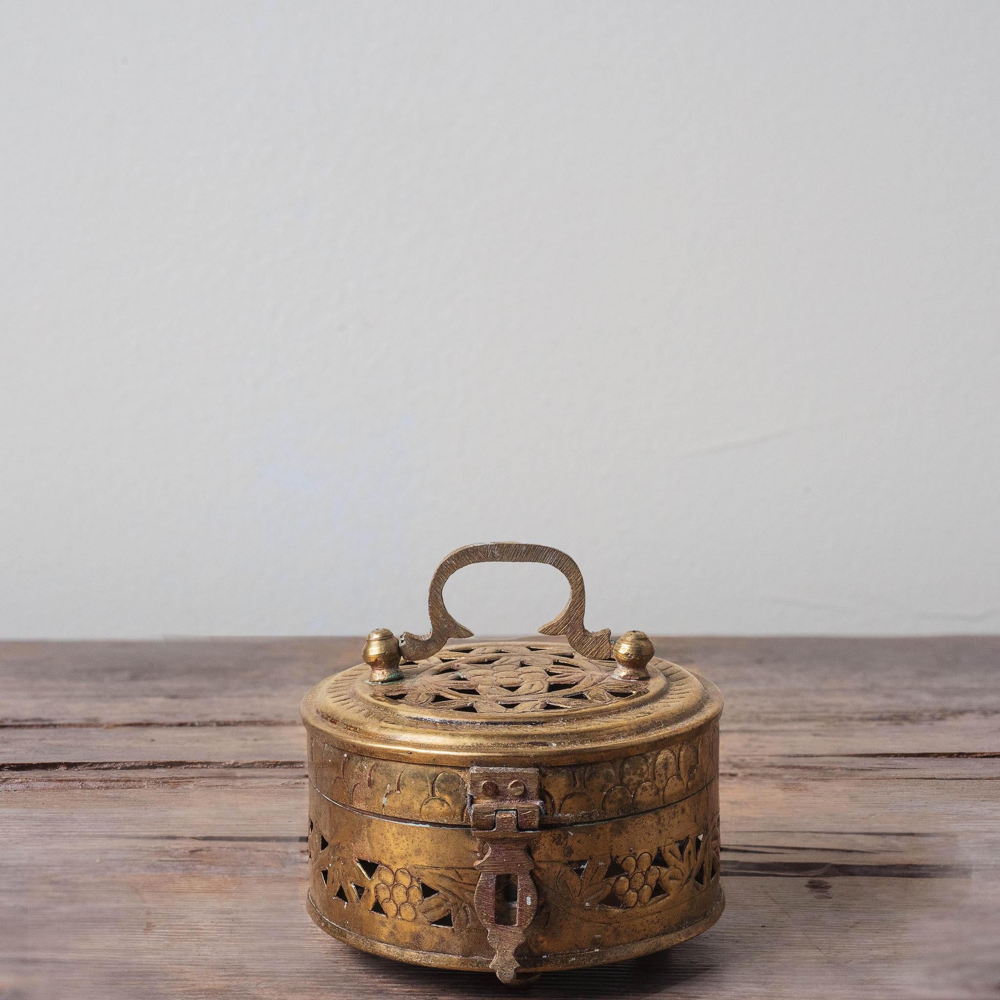 Handmade Indian Brass Cricket Box