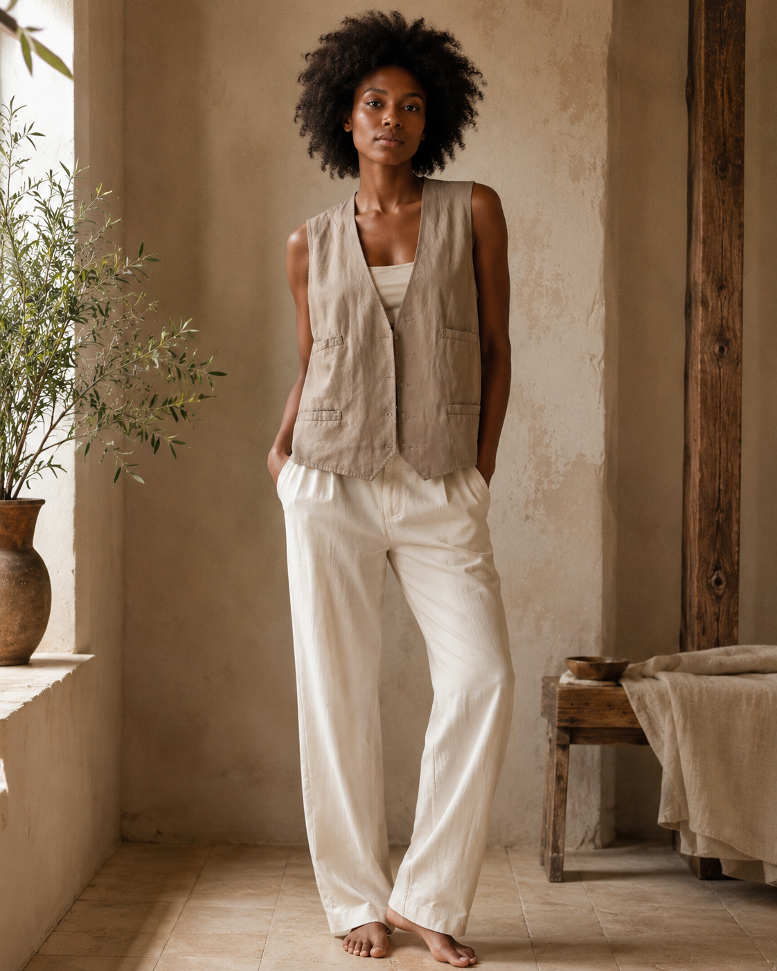 Taupe Utility Vest