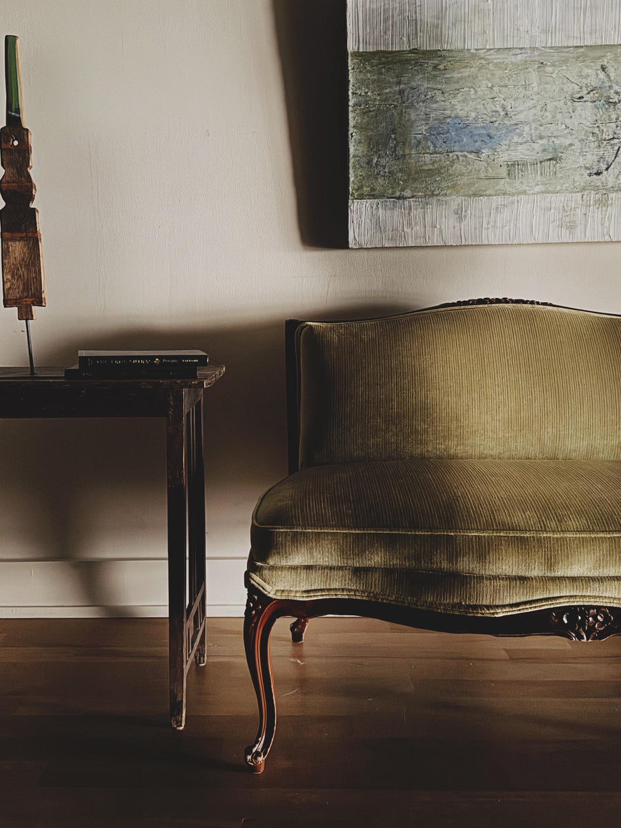 Green Velvet Love Seat